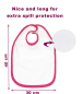 Preview: Bib white, pink border, size: 30x40 cm by Betz